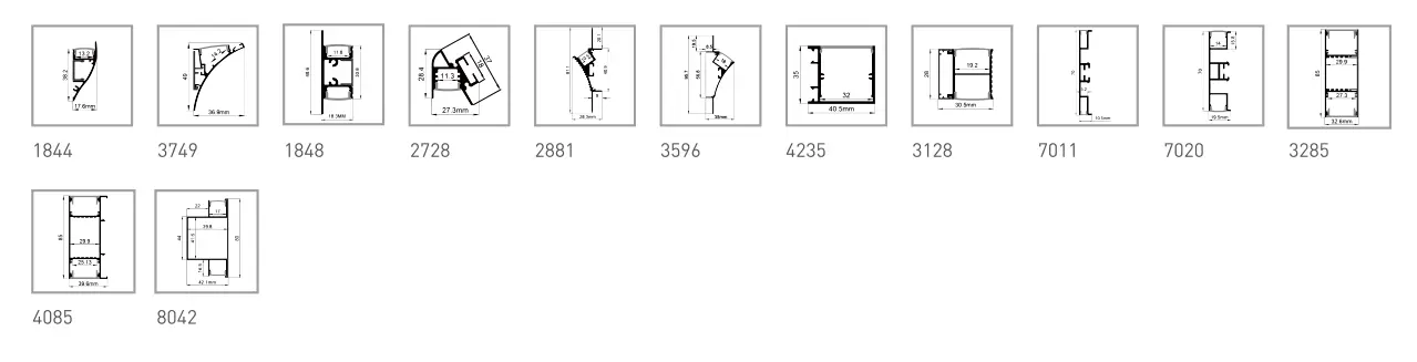 Wall Profiles Size